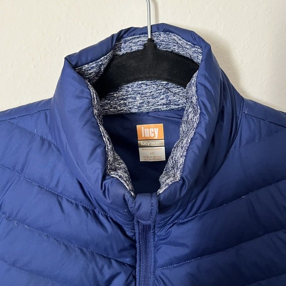 Lucy Tech"Winter Warrior" Goose Down Puffer Zip Vest, Blue, Size S - Picture 3 of 9